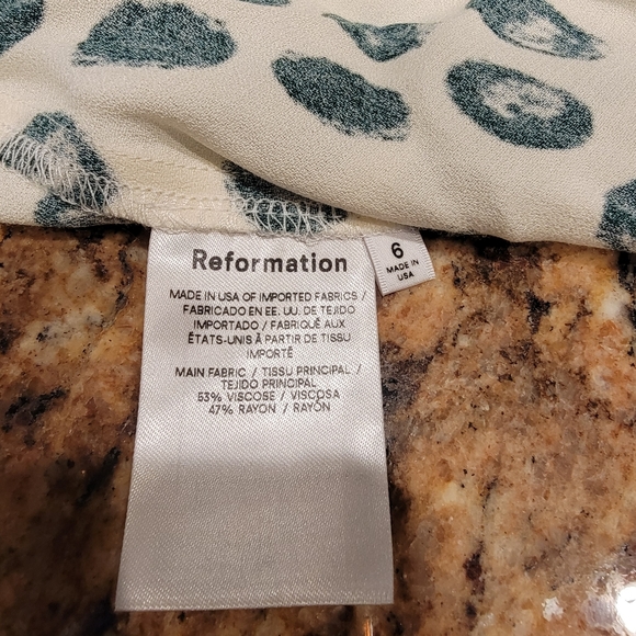 Reformation Hilda Dress In Tapioca Long Sleeve Formal Women's Size 6 - Picture 9 of 10